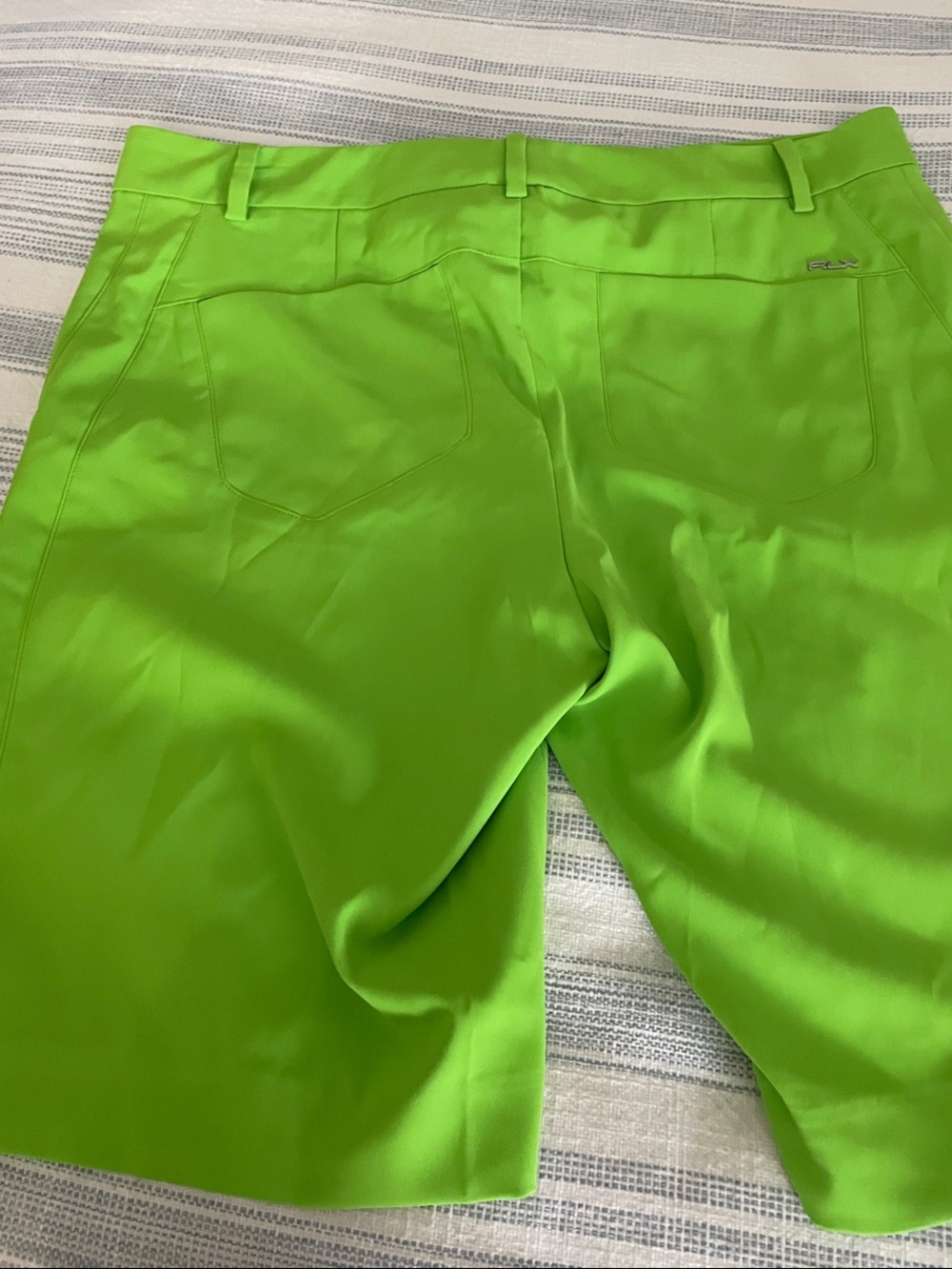 Ralph Lauren Neon Lime Green Women’s Golf Shorts - Picture 5 of 5